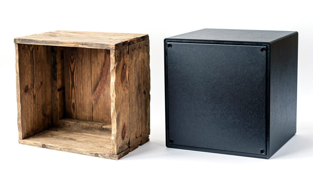 市販の浄化槽ブロワーカバーと自作の比較