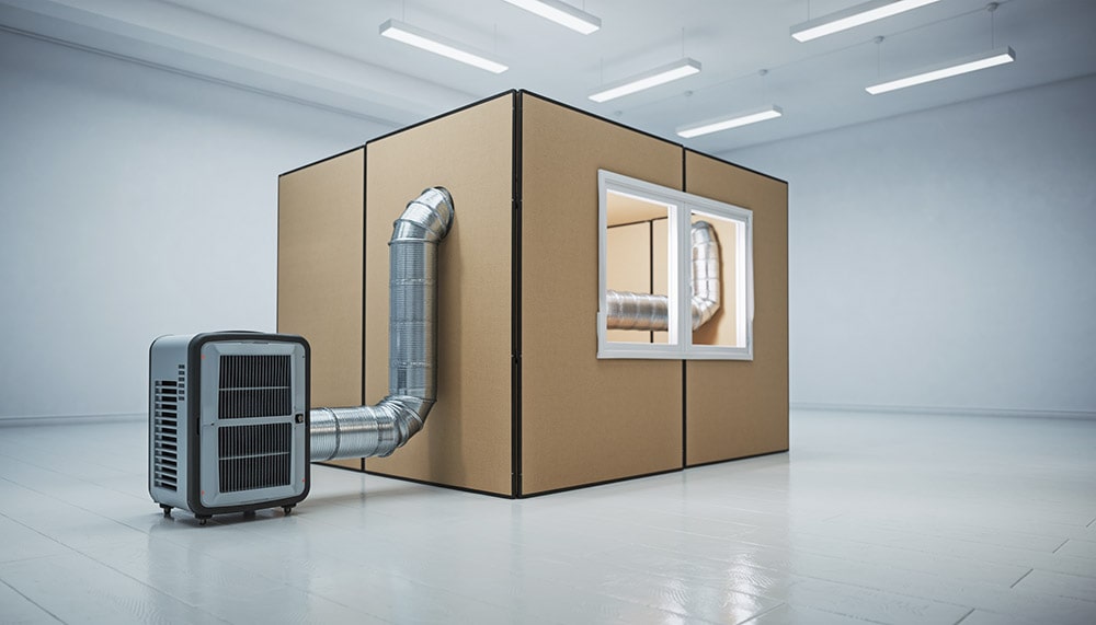 スポットクーラーの排熱処理と設置