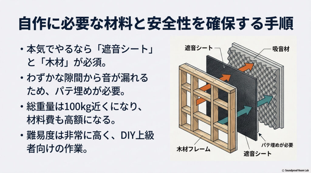 自作に必要な材料と安全性を確保する手順:図解