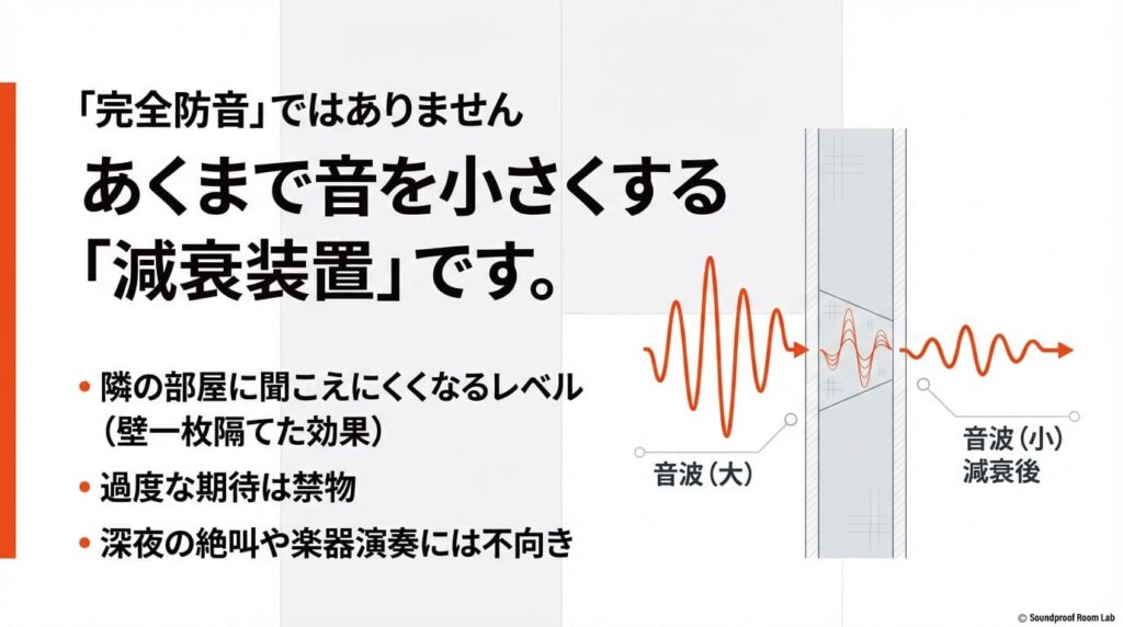 素材の特性から知る遮音性能の限界と得意な音域