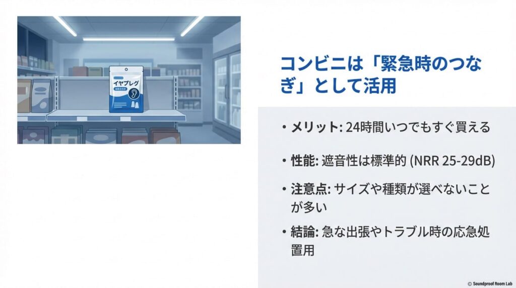 コンビニで買える簡易的な耳栓の遮音性:図解