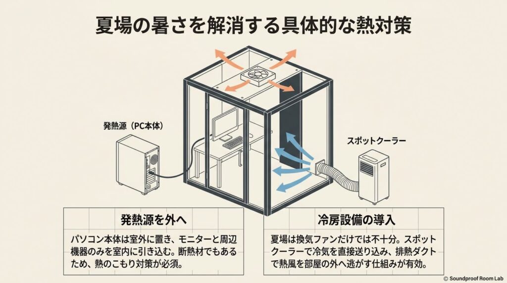 夏場の暑さを解消する具体的な熱対策:要約図解