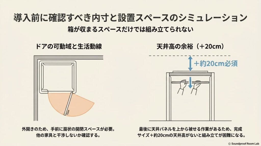導入前に確認すべき内寸と設置スペースのシミュレーション:要約図解
