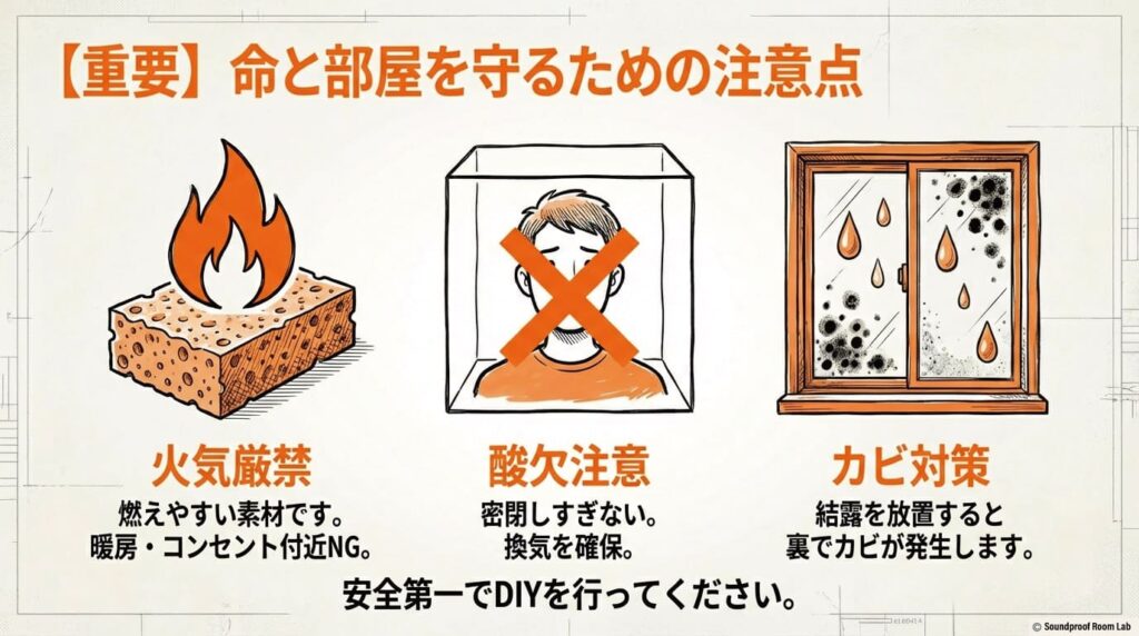 火気や酸欠のリスクと原状回復に関する注意点ー図解