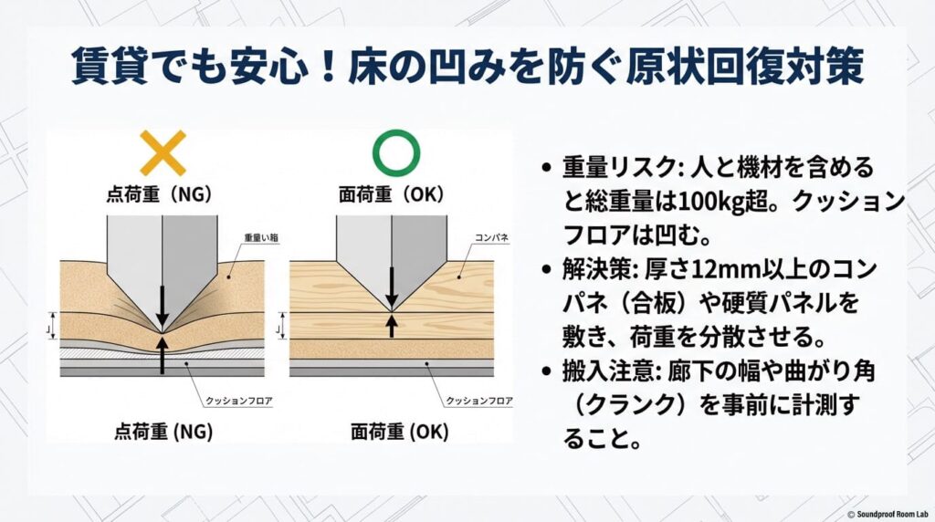 賃貸マンションでの原状回復と設置の注意点の図解