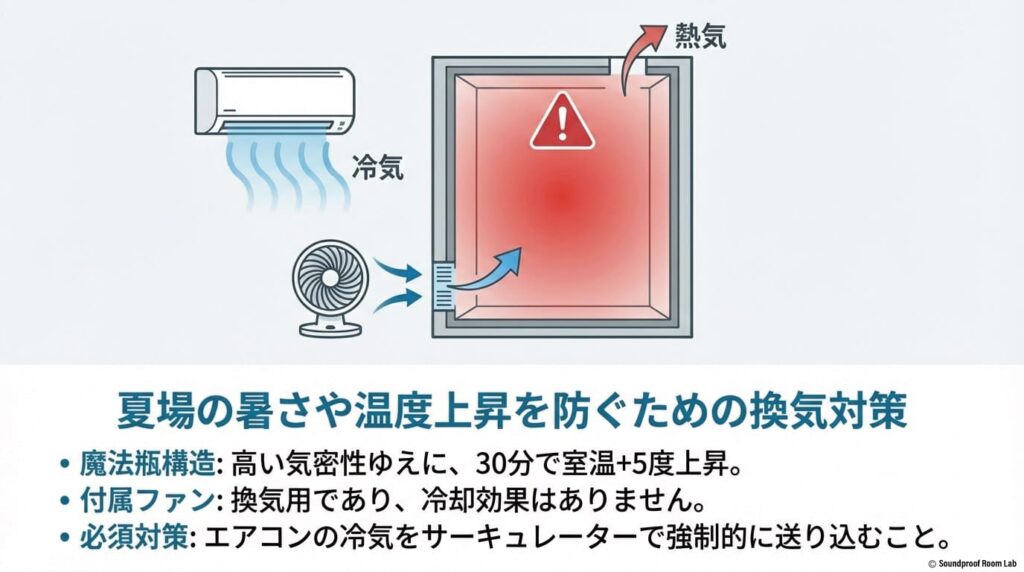 夏場の暑さや温度上昇を防ぐための換気対策
