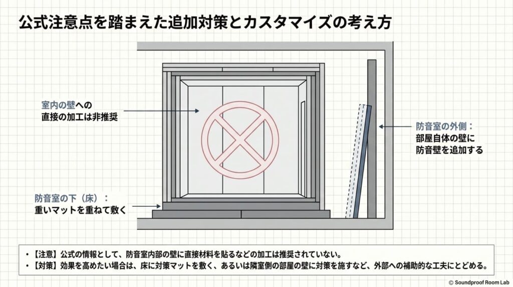 公式注意点を踏まえた追加対策とカスタマイズの考え方：要約図解