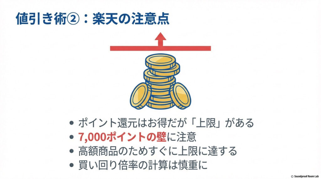 7000ポイントの壁に注意!楽天で購入する際の罠