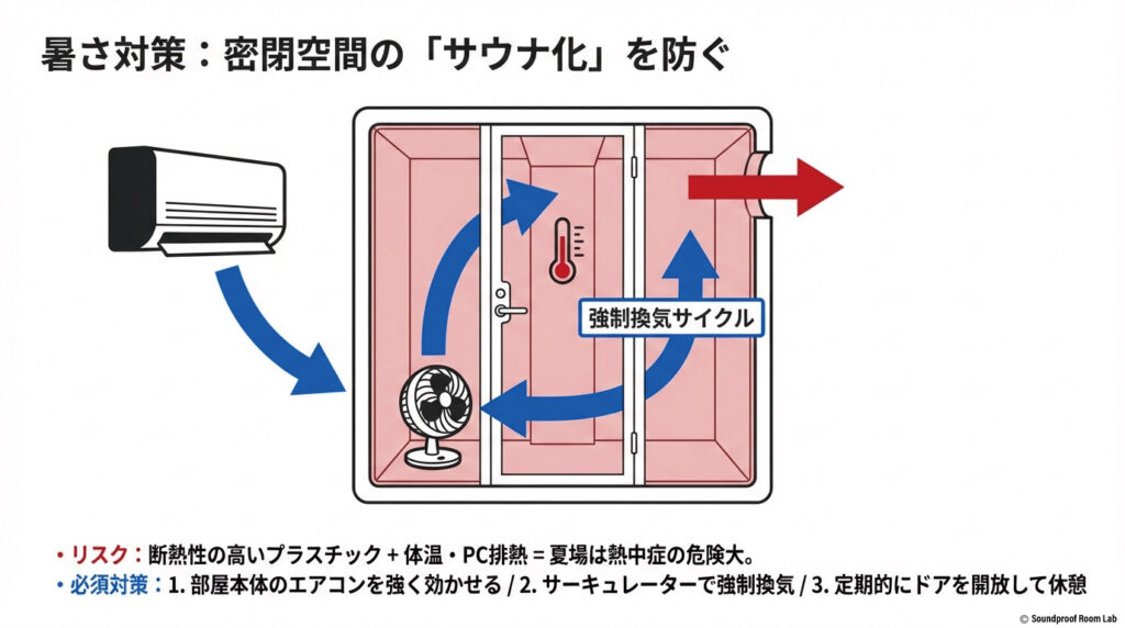暑さ対策とサウナ化を防ぐための適切な換気方法