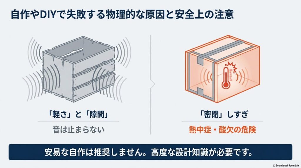 自作やDIYで失敗する物理的な原因と安全上の注意の図解
