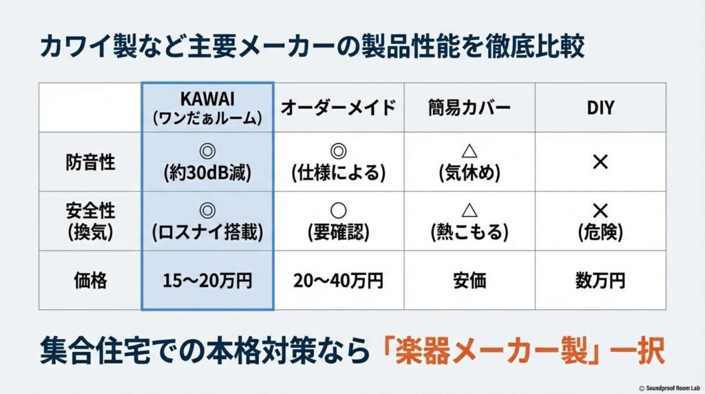 カワイ製など主要メーカーの製品性能を徹底比較