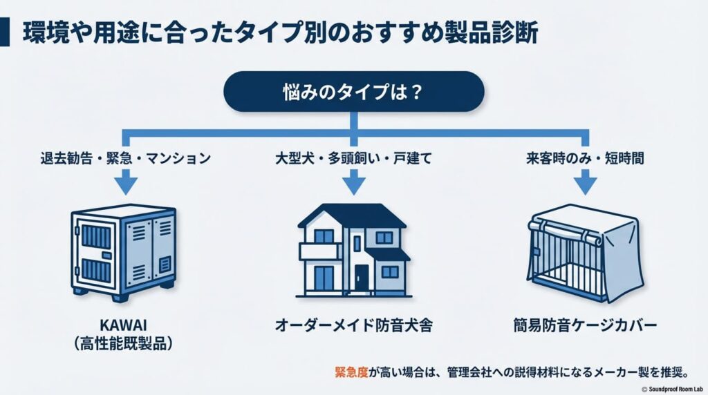 環境や用途に合ったタイプ別のおすすめ製品診断
