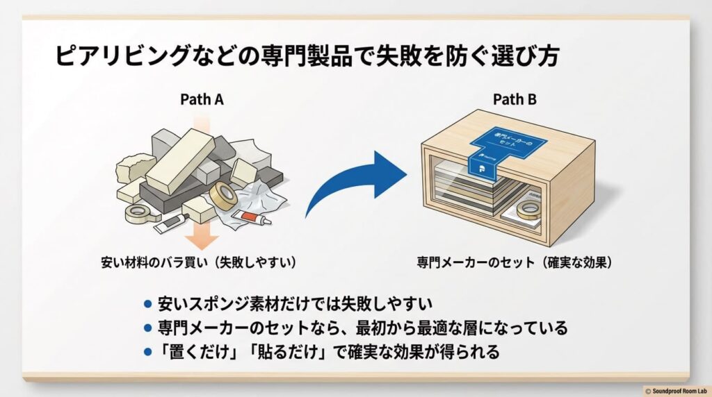 ピアリビングなどの専門製品で失敗を防ぐ選び方:要約図解