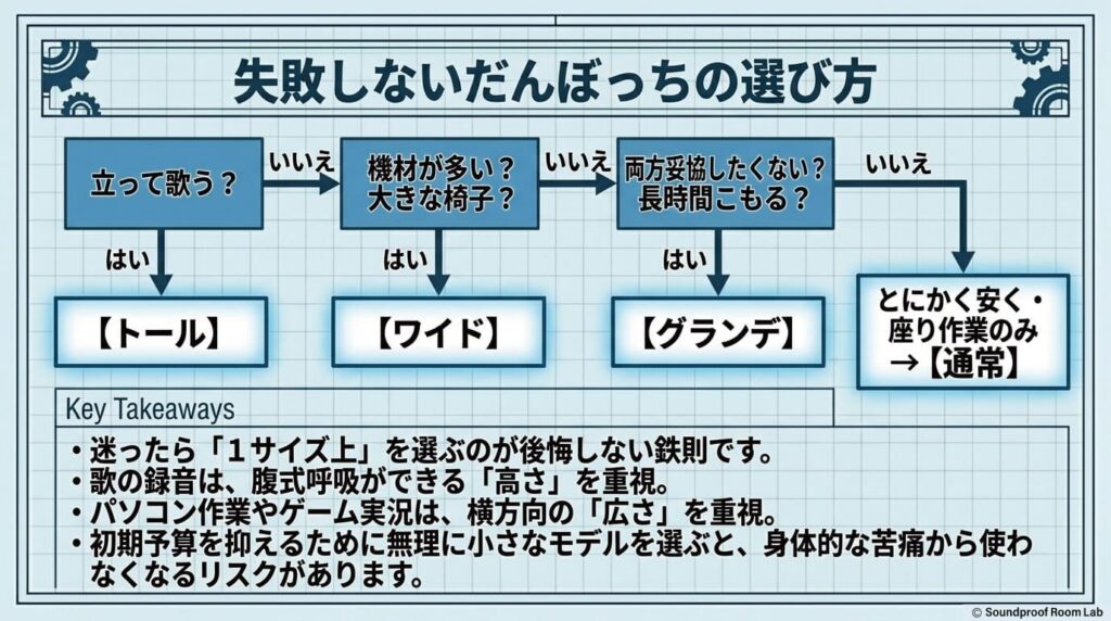 失敗しないだんぼっちの選び方：要約図解