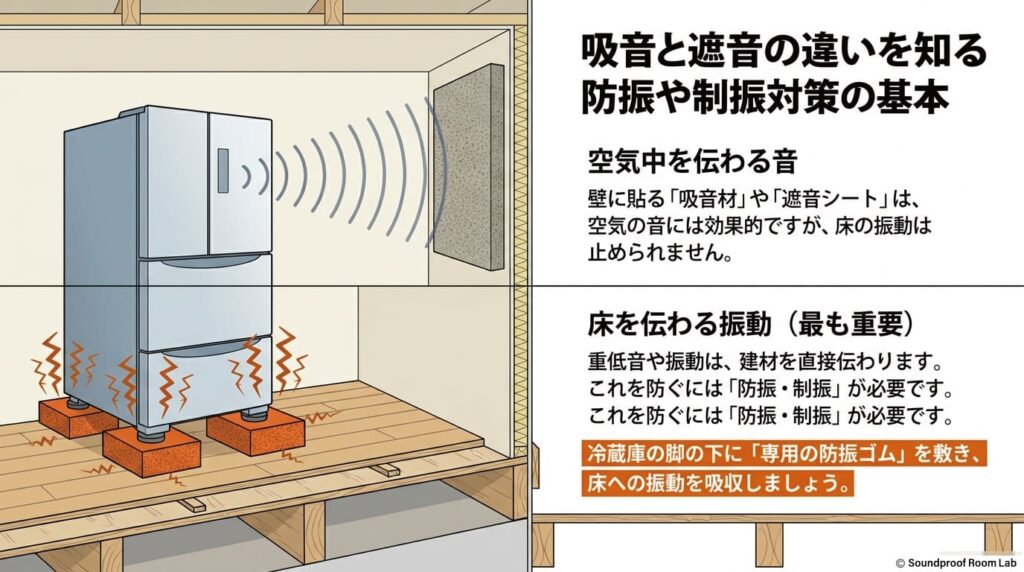 吸音と遮音の違いを知る防振や制振対策の基本：要約図解