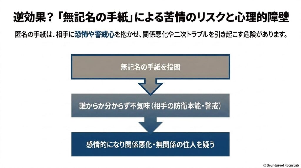 逆効果？「無記名の手紙」による苦情のリスクと心理的障壁：要約図解