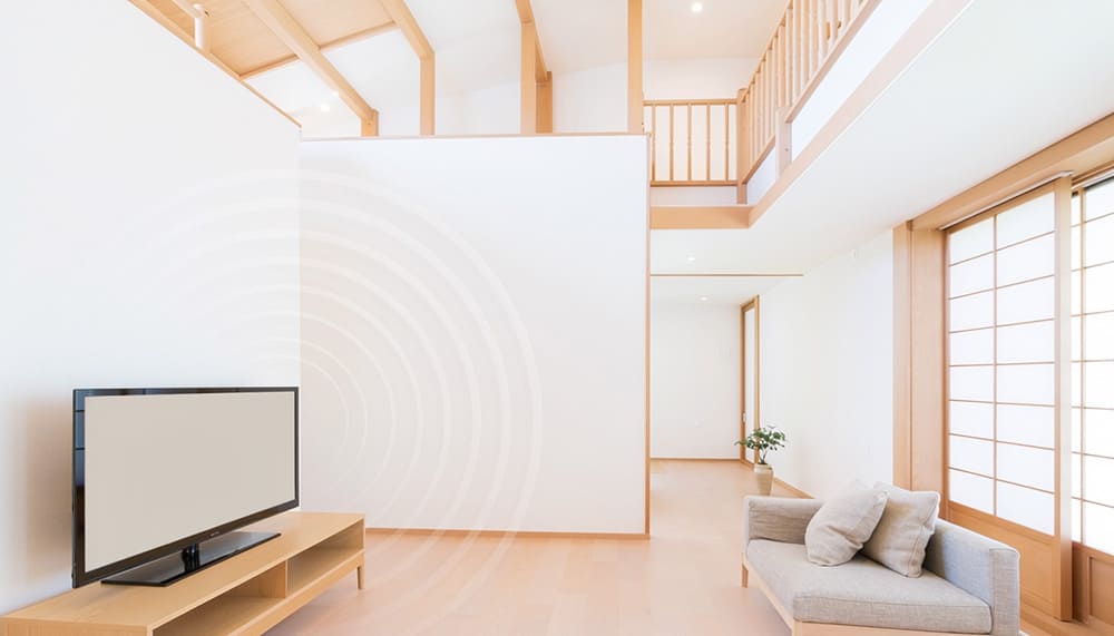 吹き抜けでテレビの音がうるさい・響く原因と物理的な仕組み：イメージ